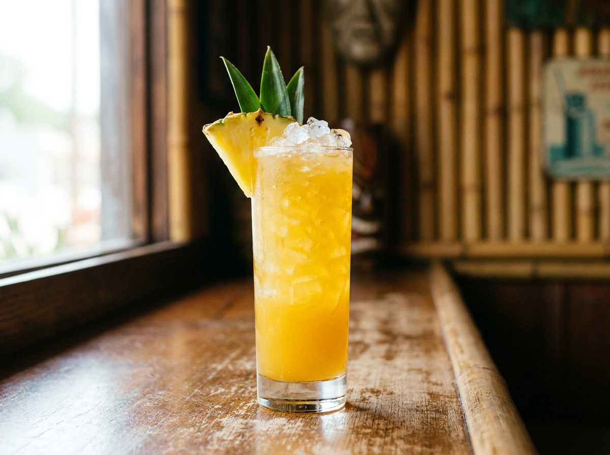Yellow Bird : le tiki doré au rhum et à la Galliano