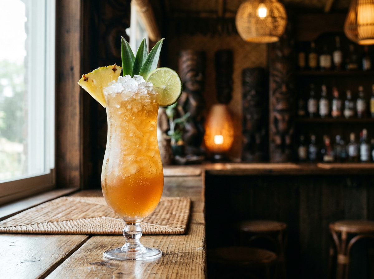 Barracuda : le tiki pétillant au rhum vieux et aux bulles