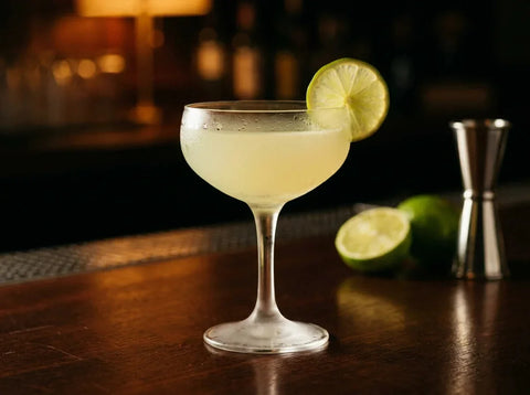 Daiquiri classique en coupette givrée avec rondelle de citron vert