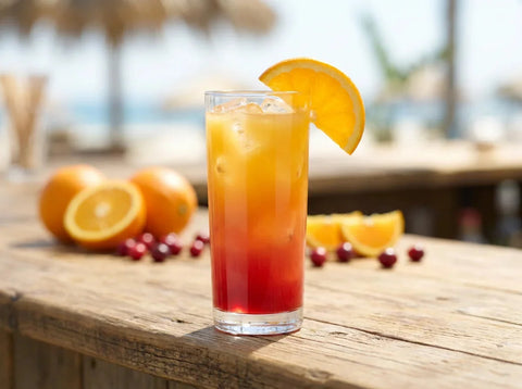 Sex on the Beach avec dégradé orange-rouge et quartier d'orange