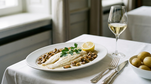 Sole à la dieppoise : la recette normande au vin blanc, aux moules, aux crevettes et à la crème