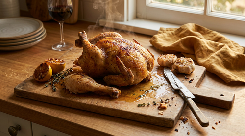 Poulet rôti entier à l'air fryer : recette facile