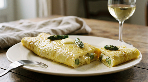 Omelette aux asperges vertes : la recette facile et rapide