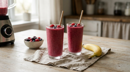 Smoothie : la recette de base, banane et fruits rouges, et toutes les variantes