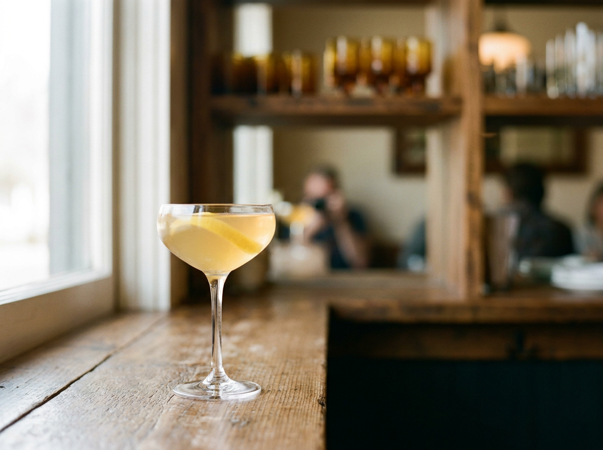 Cocktail de Saint-Valentin aux fruits rouges dans une coupe, ambiance romantique