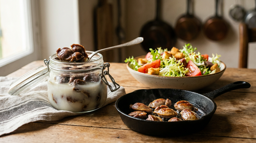 Confit de gésiers maison : la recette des gésiers de canard confits dans la graisse, pour la salade landaise