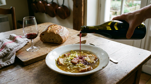 Faire chabrol : la soupe au vin du Sud-Ouest, la recette de la soupe paysanne et du geste