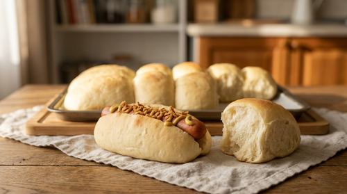 Pains à hot-dog maison : la recette des petits pains au lait moelleux