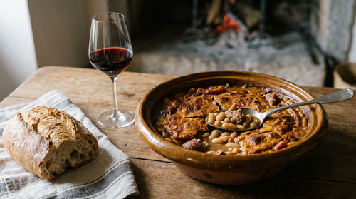 Mounjetado : la recette du cassoulet gascon aux haricots tarbais, au confit et à la saucisse