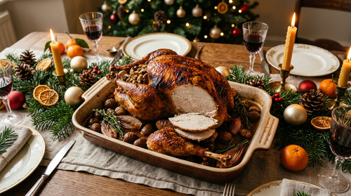 Dinde de Noël farcie aux marrons : recette traditionnelle