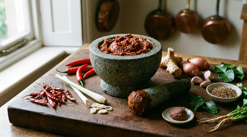 Pâte de curry maison : la recette rouge thaïe