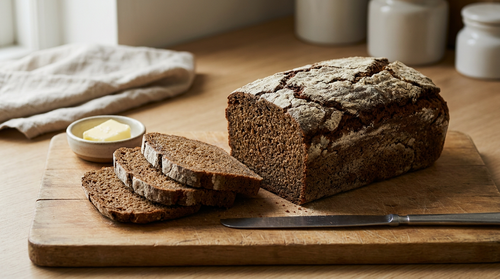 Pain de seigle maison : une pâte collante qu'on ne pétrit pas, une cuisson longue à four doux, et vingt-quatre heures d'attente avant de le couper
