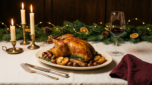 Pintade rôtie de Noël : la recette moelleuse et dorée