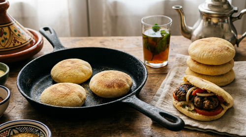 Batbout, le pain marocain à la poêle : la recette des petits pains ronds qui gonflent