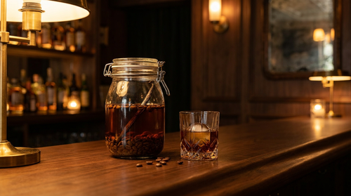 Rhum arrangé au café : des grains entiers, jamais moulus, et deux semaines