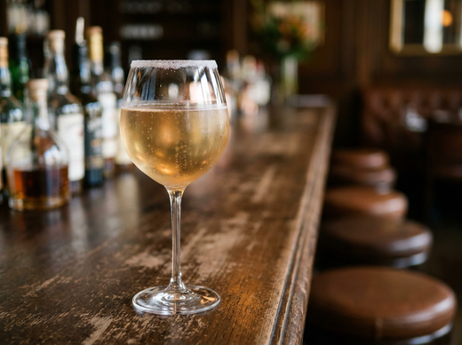Le Chicago Cocktail : cognac, bulles de champagne et bord sucré