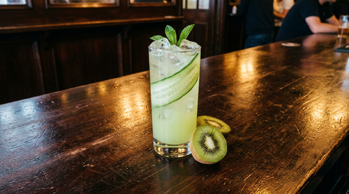 Mocktail de la Saint-Patrick : un vert obtenu au kiwi et au concombre