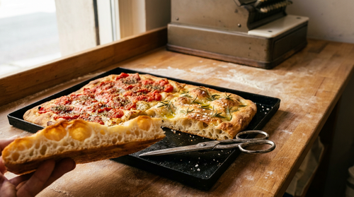 Pâte à pizza in teglia : la recette romaine de la pizza al taglio, épaisse et aérée