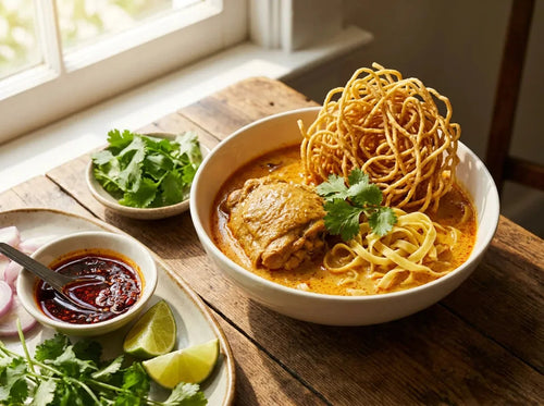 Khao soi, curry de nouilles thaï : la recette maison facile