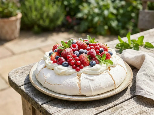 Pavlova aux fruits rouges : la recette du dessert meringué