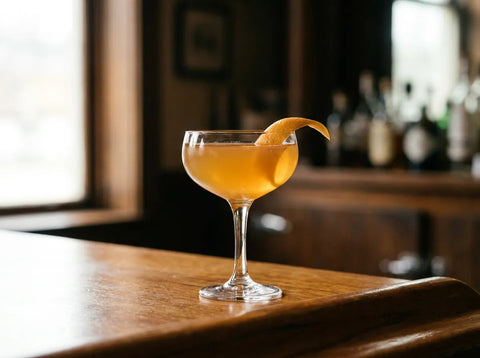 Brown Derby servi en coupe avec un zeste de pamplemousse