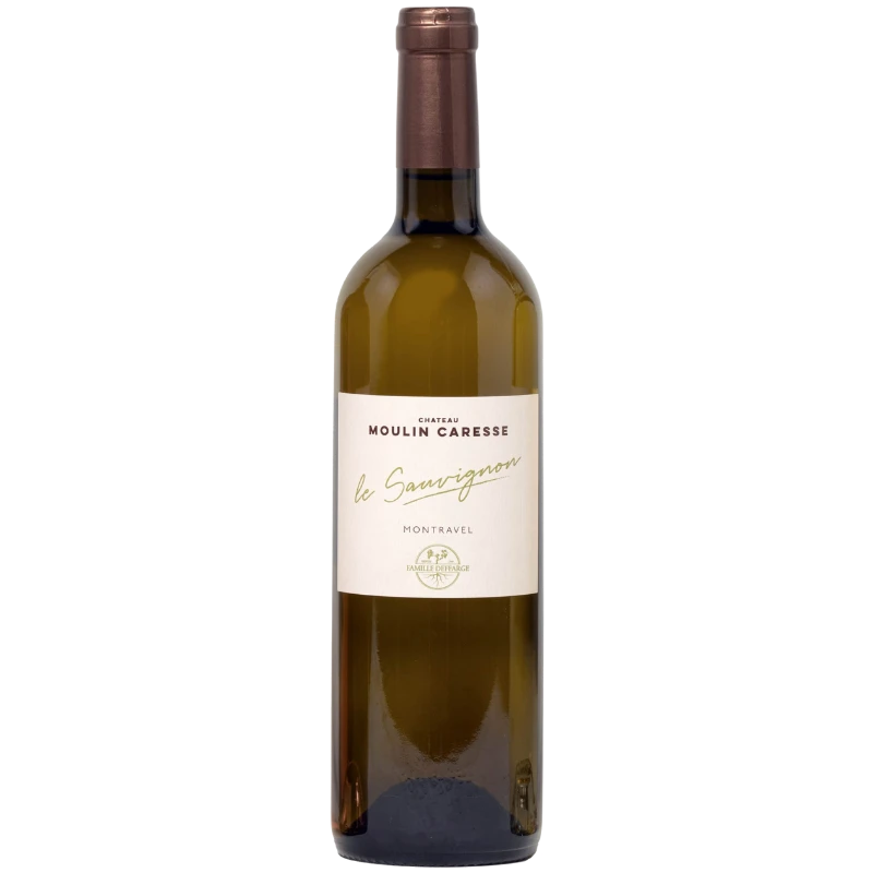 Bouteille du Château Moulin Caresse Cuvée Le Sauvignon Bergerac Blanc Sec 75cl