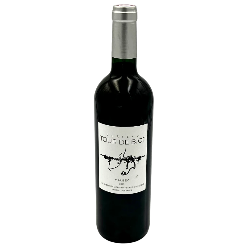 Bouteille du Château Tour de Biot Cuvée Malbec VDF 75cl