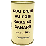 Cou d'oie au foie gras de canard 200 gr Sélectionné par la Cave Larégnère