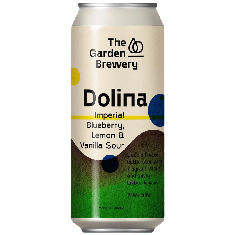 Bière Sour Dolina Imperial Blueberry, Lemon, Vanilla Sour, The Garden Brewery 44 cl
