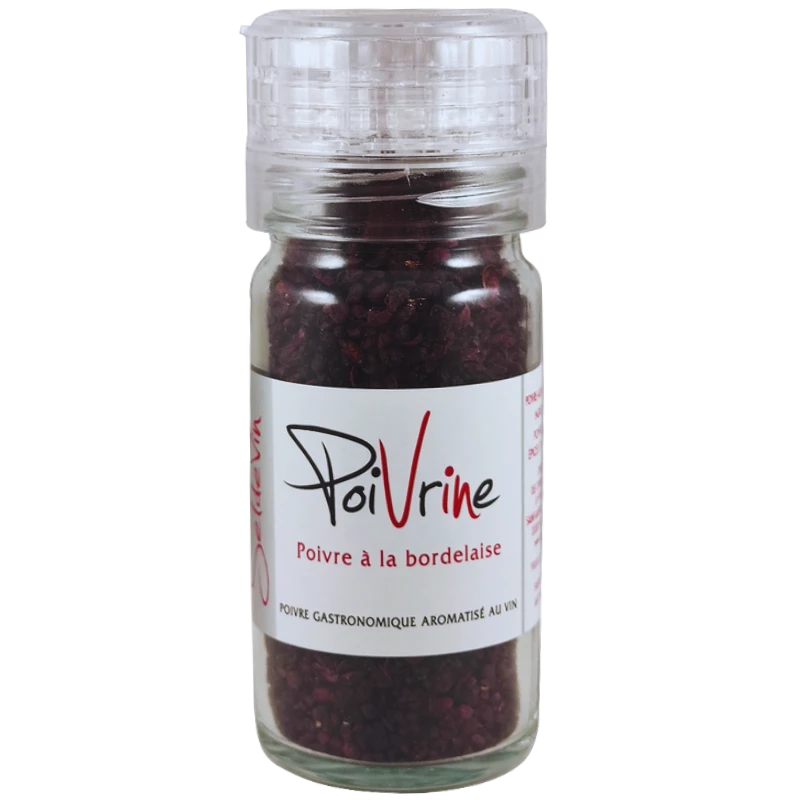 Moulin de Poivrine 50gr, compose de poivre et de vin