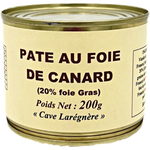 Pâté au foie de canard 200gr Sélectionné par la Cave Larégnère