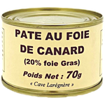 conserve de paté au foie de canard 70 gr Sélectionné par la Cave Larégnère