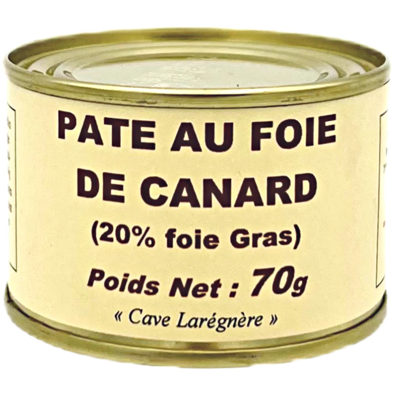 conserve de paté au foie de canard 70 gr Sélectionné par la Cave Larégnère