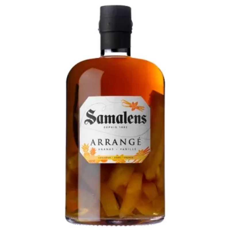 Bouteille d'armagnac arrangé Samalens ananas vanille