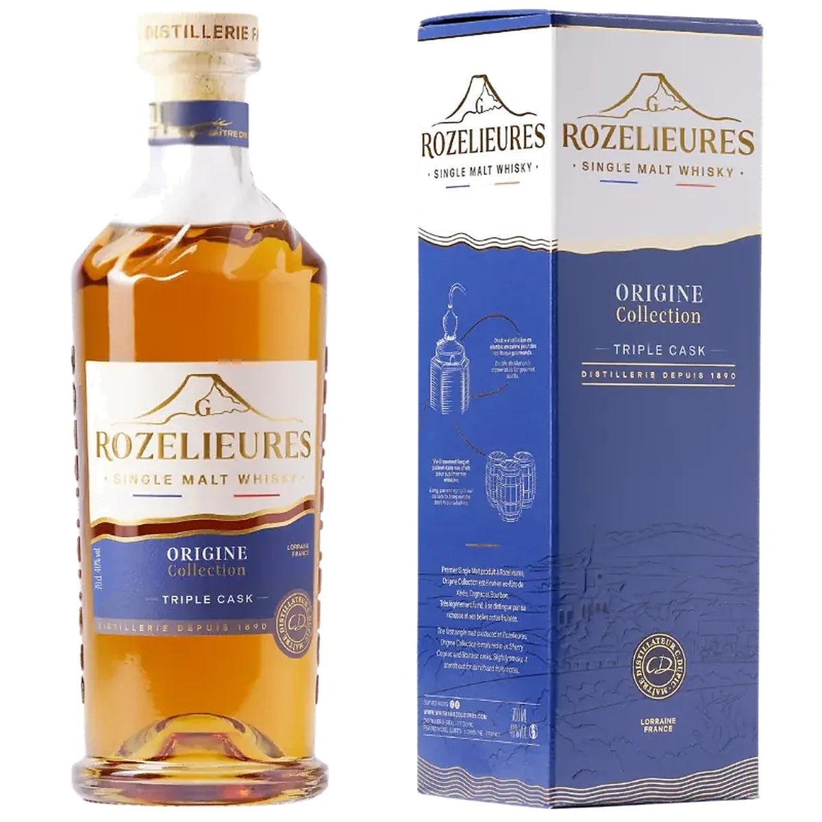 Bouteille de whisky français Rozelieures Origine Collection