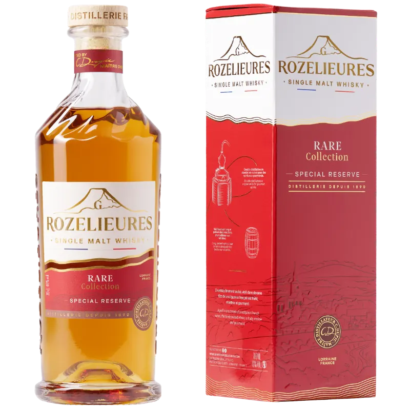 Bouteille de whisky français Rozelieures Rare Collection, Lorraine
