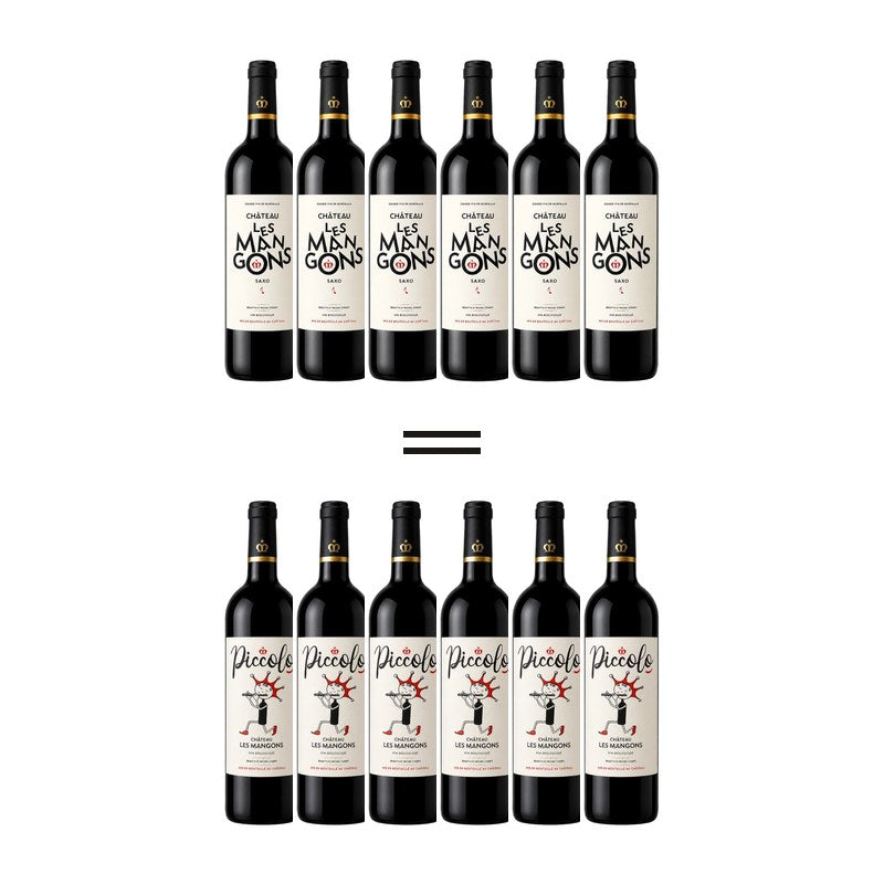 Offre : six bouteilles de Château Les Mangons Saxo achetées, six bouteilles de la cuvée Piccolo offertes