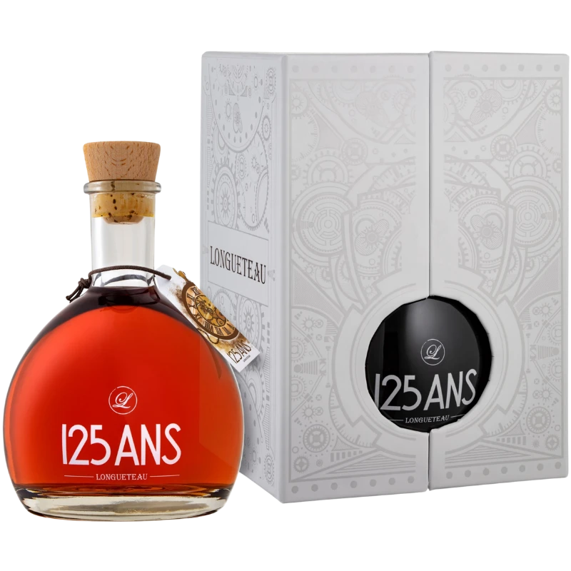 Bouteille avec son Coffret de Rhum Vieux Agricole de Guadeloupe de la Maison Longueteau cuvée 125 eme Anniversaire 70cl