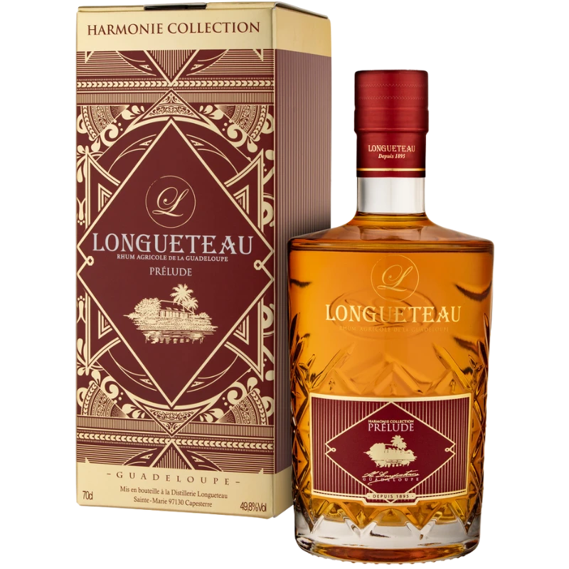 Bouteille de Rhum Agricole de la Guadeloupe de la maison Longueteau gamme Harmonie Cuvée Prélude 70cl