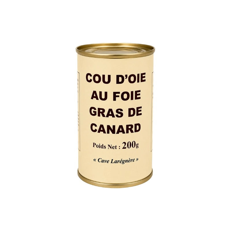 Bocal de cou d'oie farci au foie gras de canard 200 g