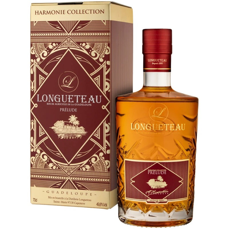 Bouteille de rhum ambré agricole Longueteau Prélude, Guadeloupe