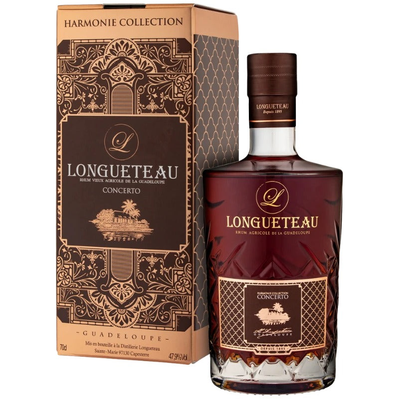 Bouteille de rhum vieux agricole Longueteau Concerto, Guadeloupe