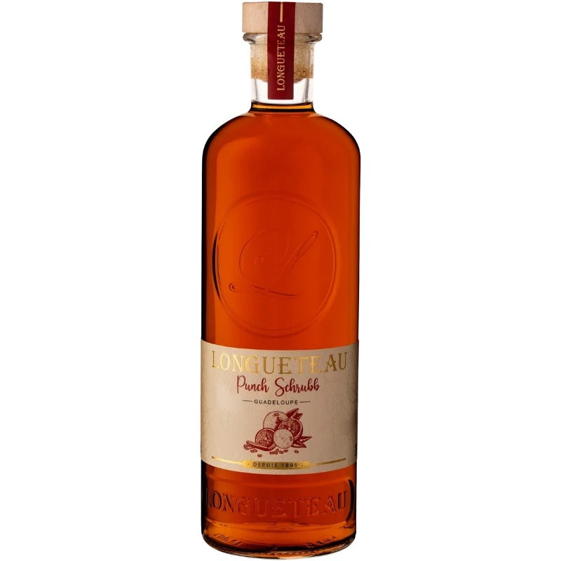 Bouteille de punch au rhum Longueteau shrubb, Guadeloupe