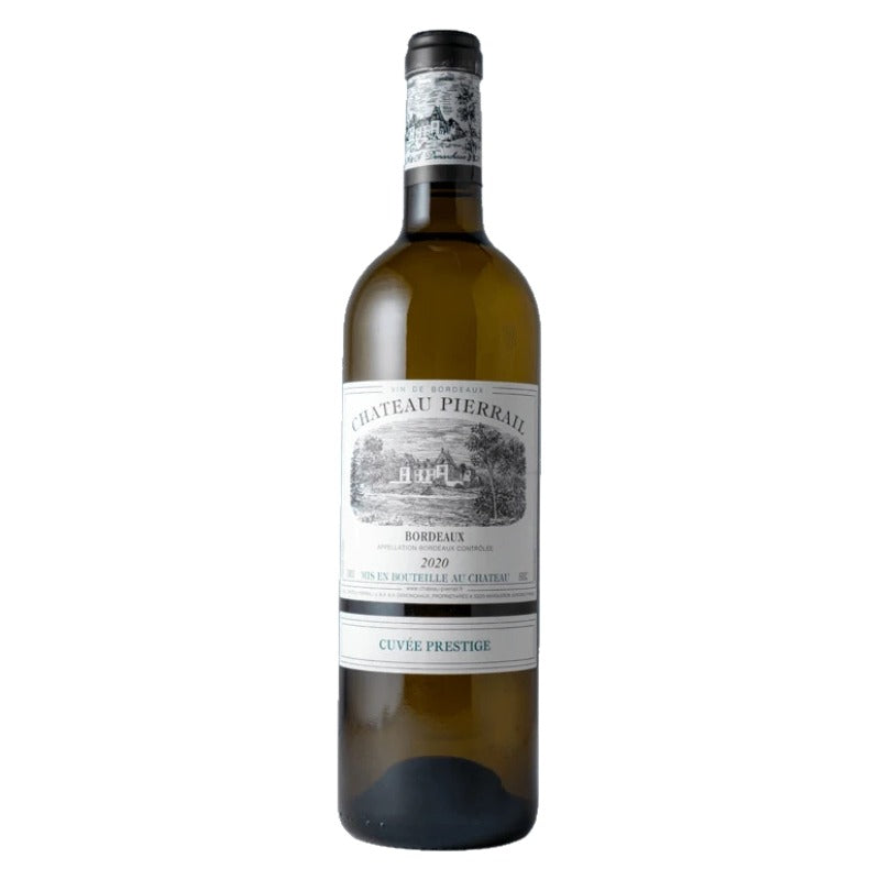 Bouteille du Château Pierrail cuvée Prestige, Bordeaux blanc