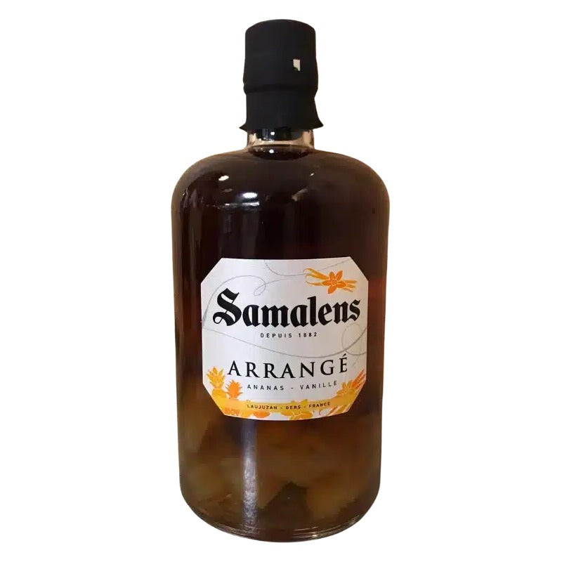 Bouteille d'armagnac arrangé Samalens ananas vanille