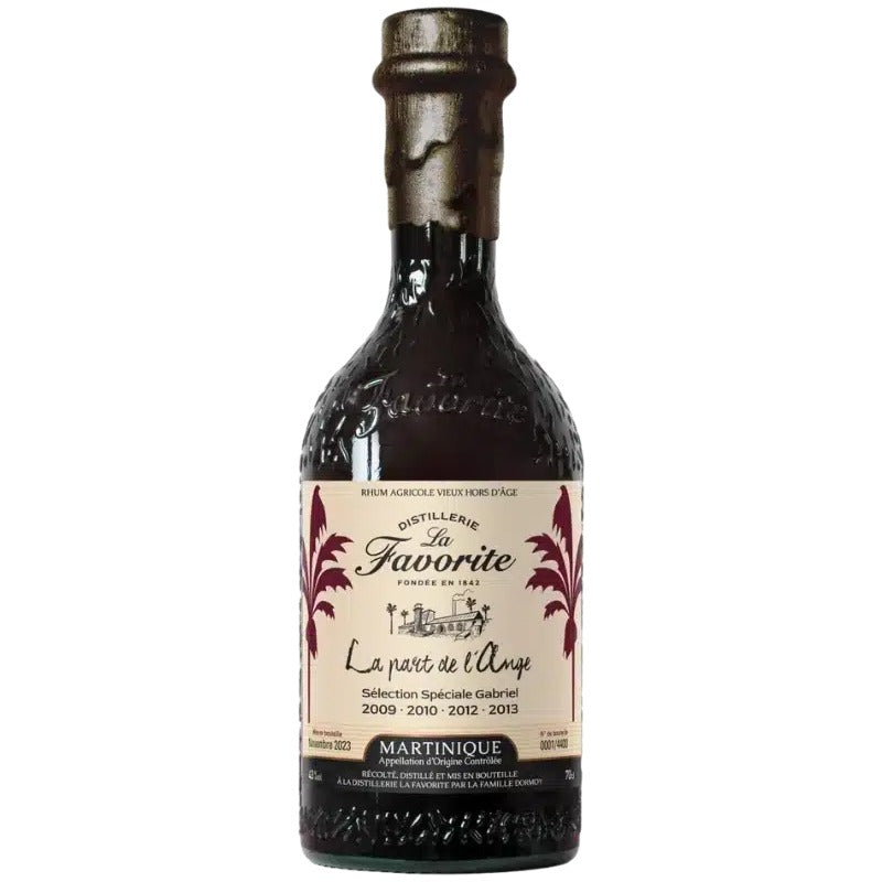 Bouteille de rhum agricole La Favorite cuvée La Part de l'Ange, Martinique