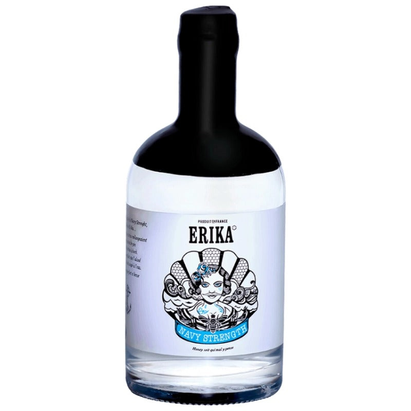 Bouteille de gin Erika Navy Strength 57 %, distillé en Dordogne