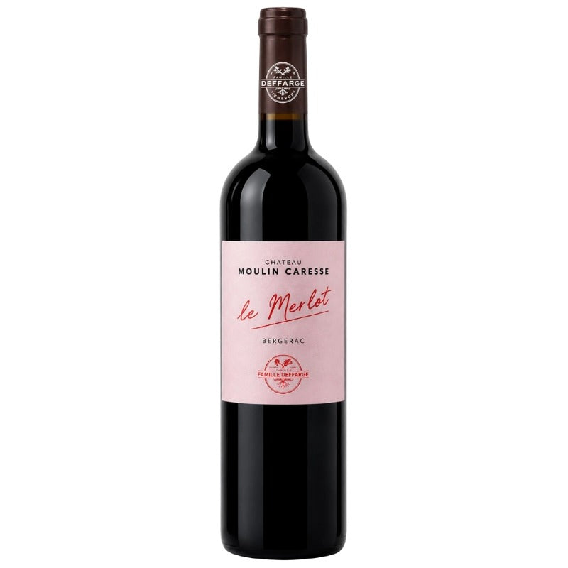 Bouteille du Château Moulin Caresse Le Merlot, Bergerac rouge bio